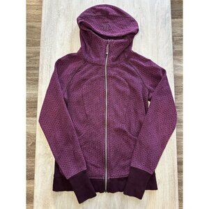 Lululemon Scuba Hoodie Star Pixel Raspberry Bordeaux Drama Size 10